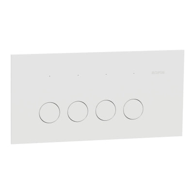 Solis Switch 4Gang Horiz 10AX Matte White