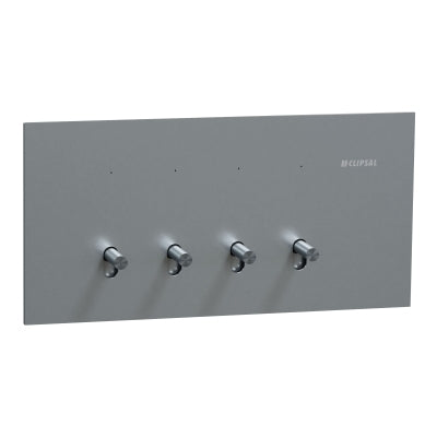 Solis-T Switch 4Gang Horiz 10AX Platinum
