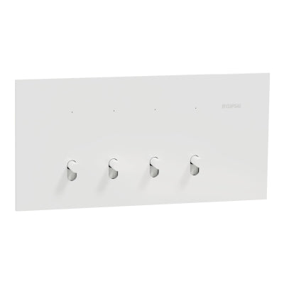 Solis-T Switch 4Gang Horiz 10AX White Ceramic