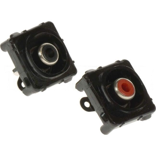 Mech Audio Connector RCA Red Blk (Pair) Black