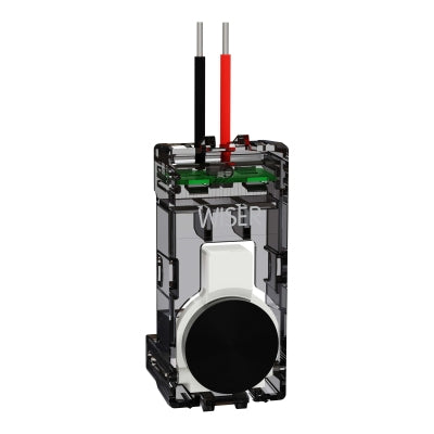 Wiser Push Button Adaptor for Extra Socket Ebony Aluminium