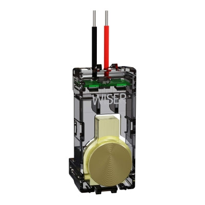 Wiser Push Button Adaptor for Extra Socket Living Brass