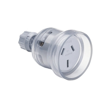 Cord Connector 15A Shrouded Transparent