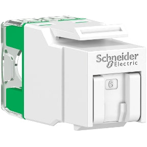Socket RJ45 Cat6 Keystone Shuttered White