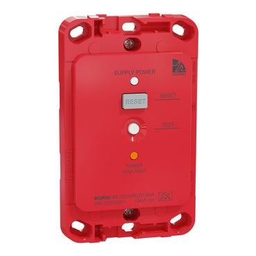 Medilec RCD Grid 20A 10mA Vertical Antibacterial Red