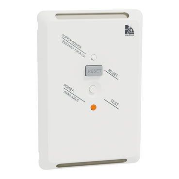 Medilec RCD Plate 20A 10mA Vert/Hoiz Antibacterial White