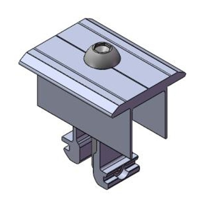 Zano Inter Clamp 28-42mm Silver 50mm with Grounding Pins
