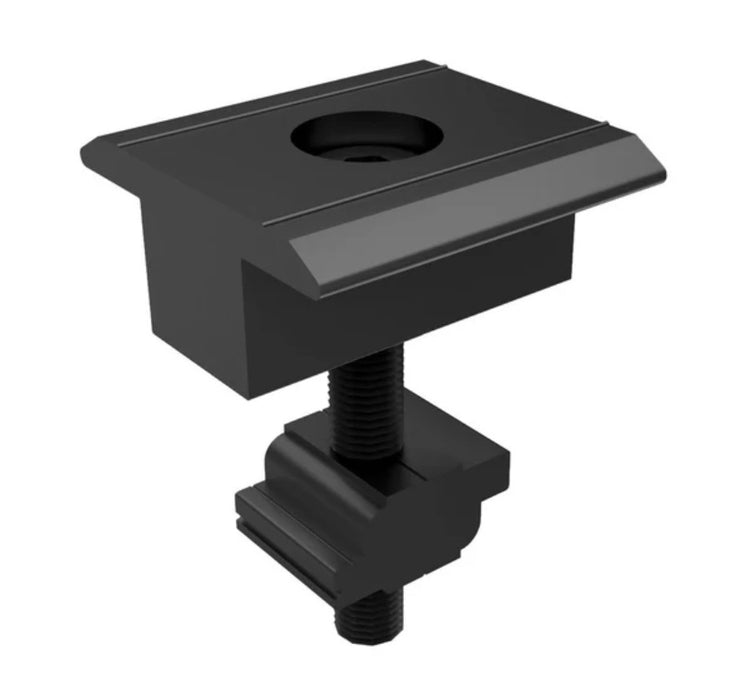 Mid Clamp 30mm Black with Grounding Pins