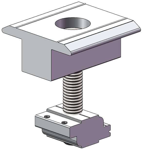 Mid Clamp 30mm with grounding pins