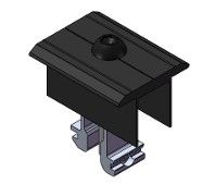 Zano Inter Clamp 28-42mm Black 50mm with Grounding Pins
