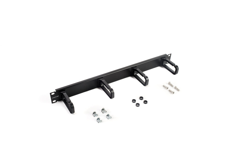 Patch Cord Minder 4Ring Metal 80mm Loops Black Hcm-19-Ss-1U