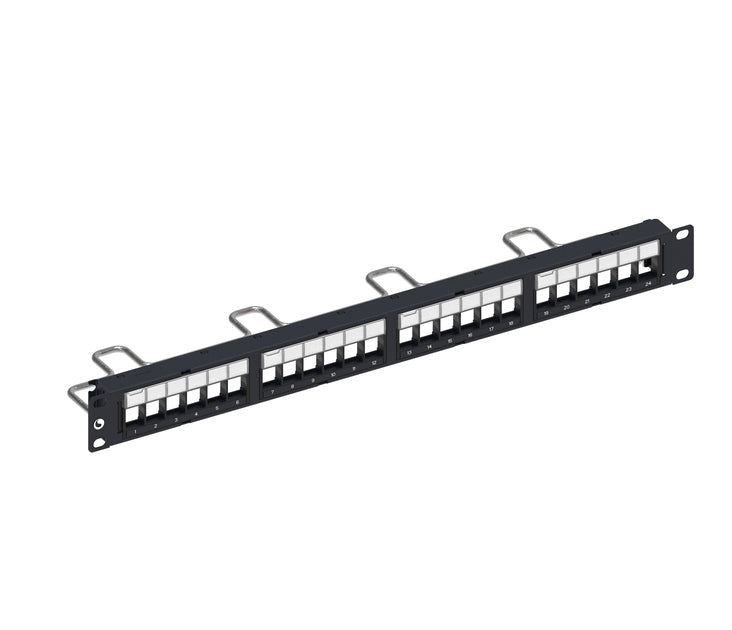 Patch Panel 19in 1RU 24Port UTP DDM Flush Mount Unloaded
