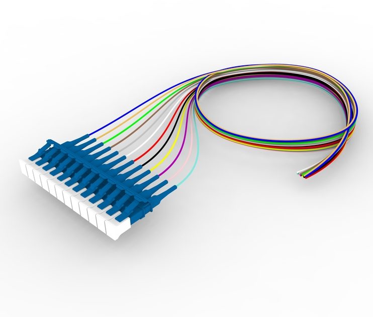 Pigtail 1f OS2 LC 0.9mm Coloured 1.5m Pkt12