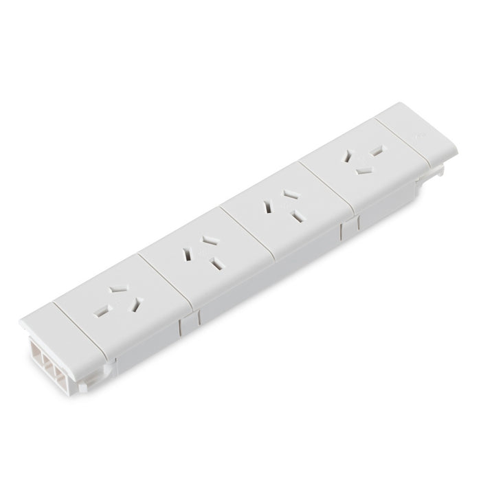 Switch Socket Auto Module Rotator Quad White