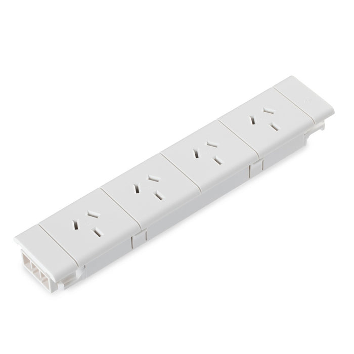 Switch Socket Auto Module Quad White