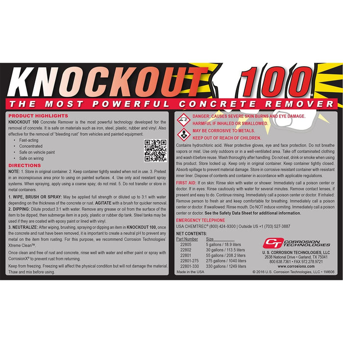 Knockout 100 Concrete Remover 5 Gallon