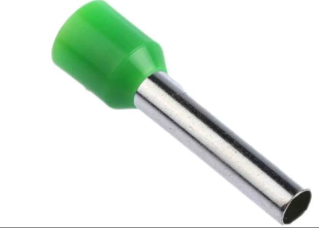 Bootlace Ferrule 16mm Green 12mm (Pkt50)