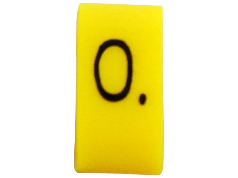 K65 Cable Marker No0 Black/Yellow (Pkt 100)