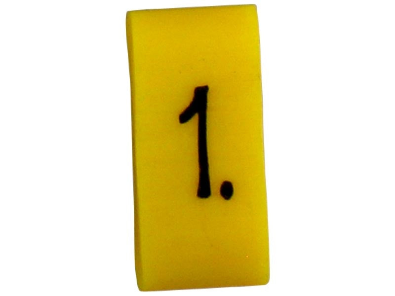 K65 Cable Marker No1 Black/Yellow (Reel500)