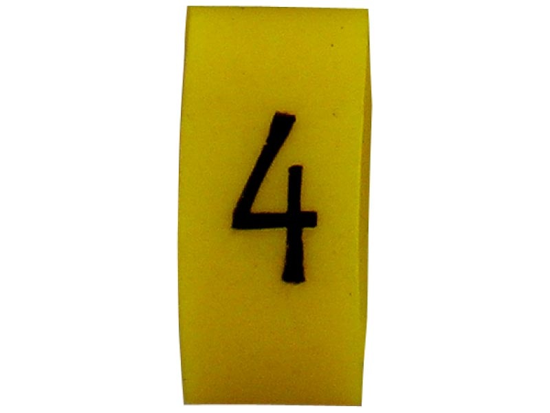 K65 Cable Marker No4 Black/Yellow (Pkt 100)