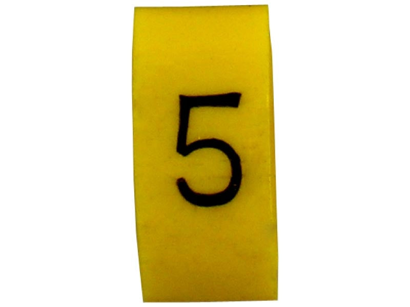 K65 Cable Marker No5 Black/Yellow (Reel500)