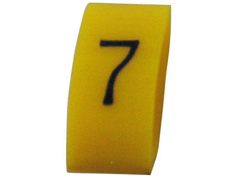 K65 Cable Marker No7 Black/Yellow (Reel500)