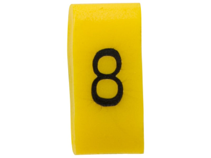 K65 Cable Marker No8 Black/Yellow (Reel500)