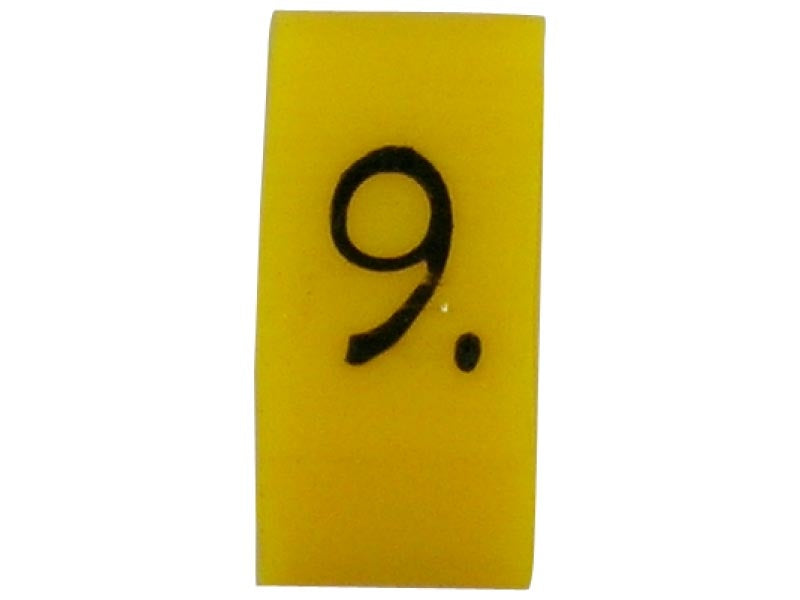 K65 Cable Marker No9 Black/Yellow (Reel500)