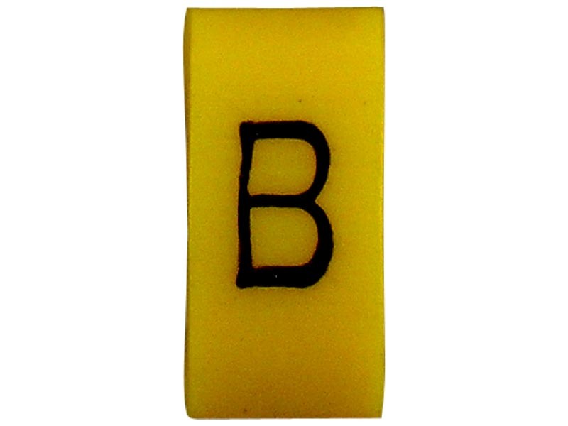 K65 Cable Marker B Black/Yellow (Pkt 100)