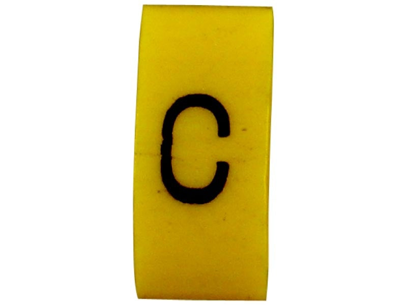 K65 Cable Marker C Black/Yellow (Pkt 100)