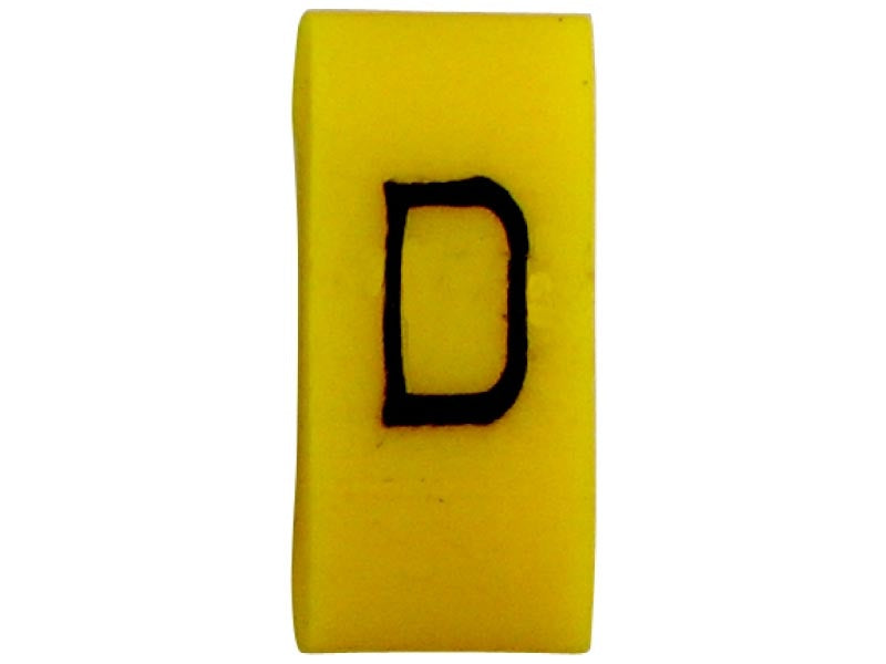 K65 Cable Marker D Black/Yellow (Reel500)