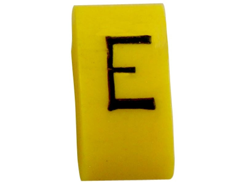 K65 Cable Marker E Black/Yellow (Pkt 100)