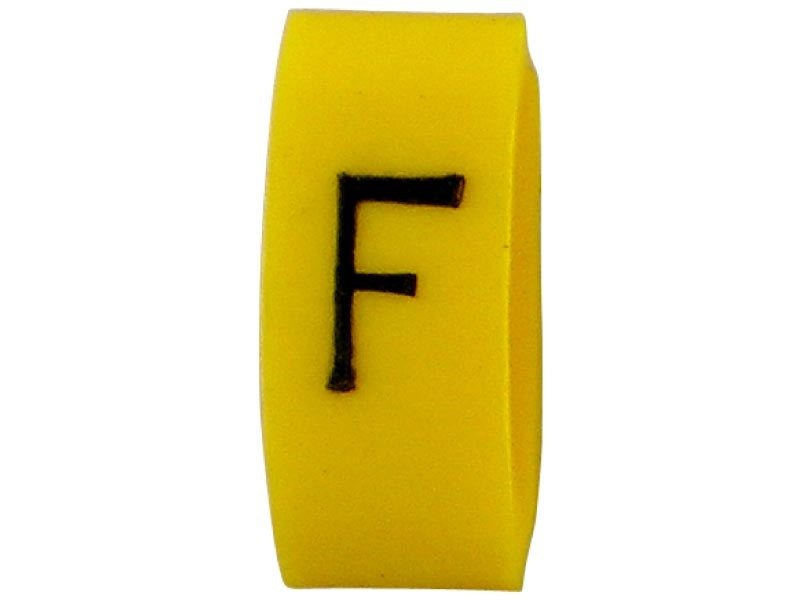 K65 Cable Marker F Black/Yellow (Pkt 100)