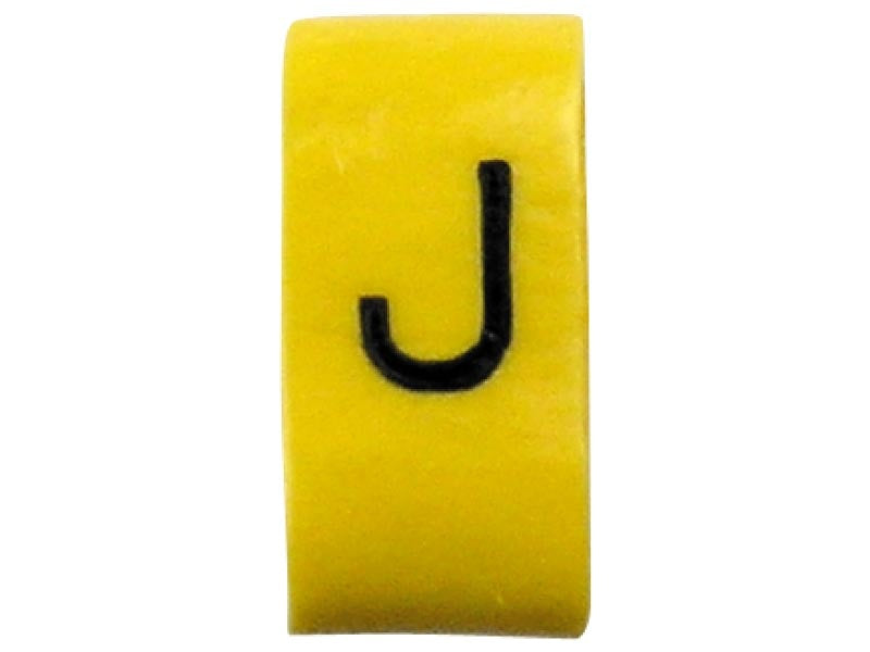 K65 Cable Marker J Black/Yellow (Reel500)
