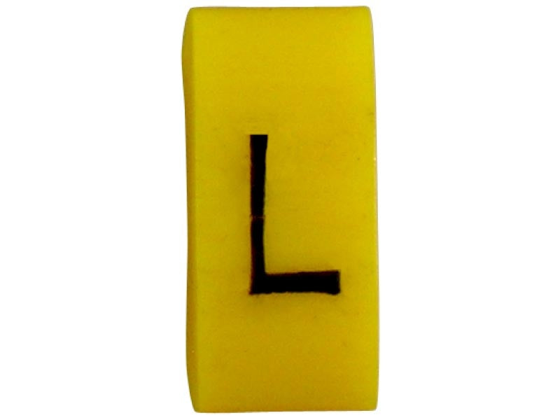 K65 Cable Marker L Black/Yellow (Pkt 100)