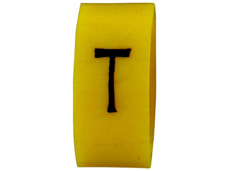 K65 Cable Marker T Black/Yellow (Pkt 100)