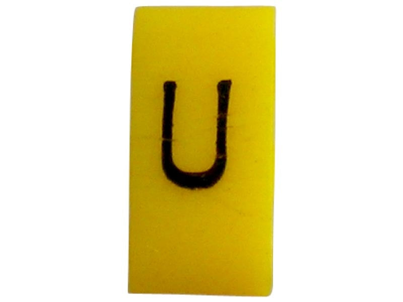 K65 Cable Marker U Black/Yellow (Pkt 100)