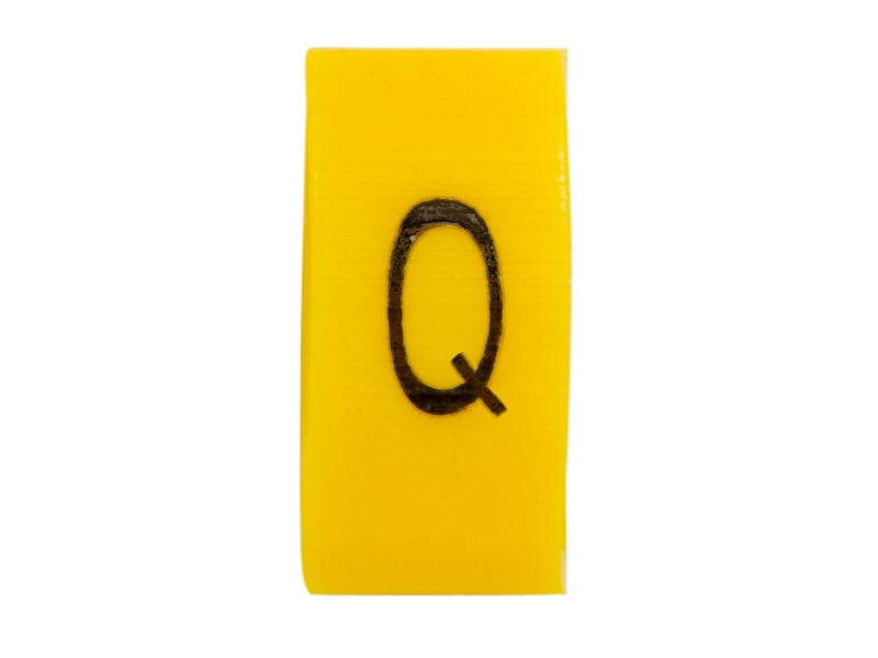 K65 Cable Marker Q Black/Yellow (Pkt 100)