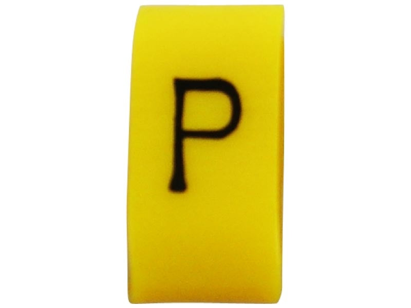 K65 Cable Marker P Black/Yellow (Pkt 100)