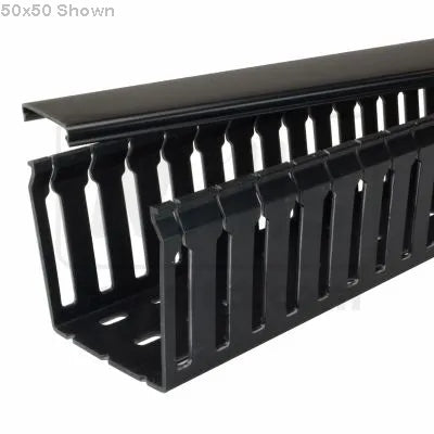 Betaduct Trunking Open Slot 25 x 75mm Black