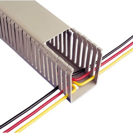 Betaduct Trunking Narrow Open Slot 37.5W x 75mmH Grey