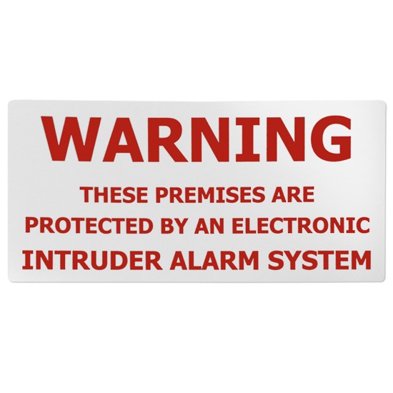 Warning Alarm Sticker Outdoor
