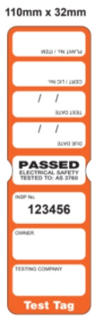 Test Tag Heavy Duty Jan - June 6-Mth Orange 100pk & Pen