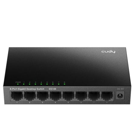 Desktop Switch 8-Port Gigabit Unmanaged in Metal