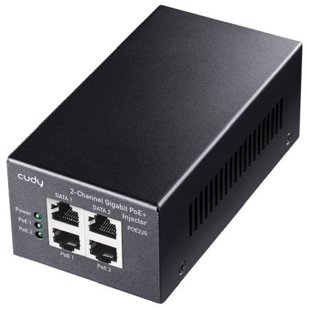PoE Injector 2-Channel 30W Gigabit PoE+