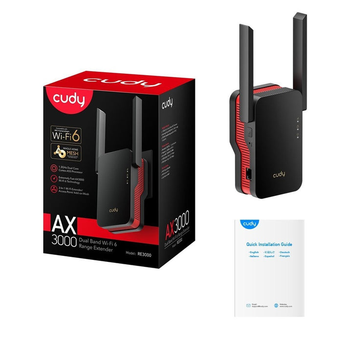 AX3000 Wi-Fi 6 Dual Band Range Extender