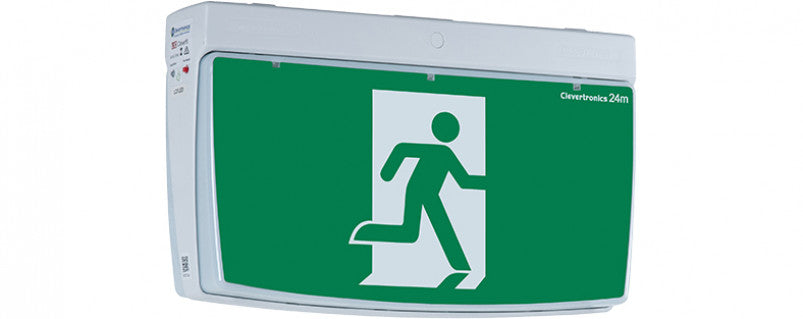 L10 Cleverfit Pro LED Exit Sgl/Dbl Sided 24m Mnt Running Man