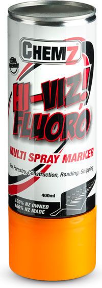 Hi Viz Marker Paint Orange 400ml Upside Down