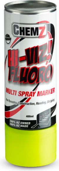 Hi Viz Marker Paint Yellow 400ml Upside Down
