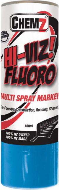 Hi Viz Marker Paint Blue 400Ml Upside Down